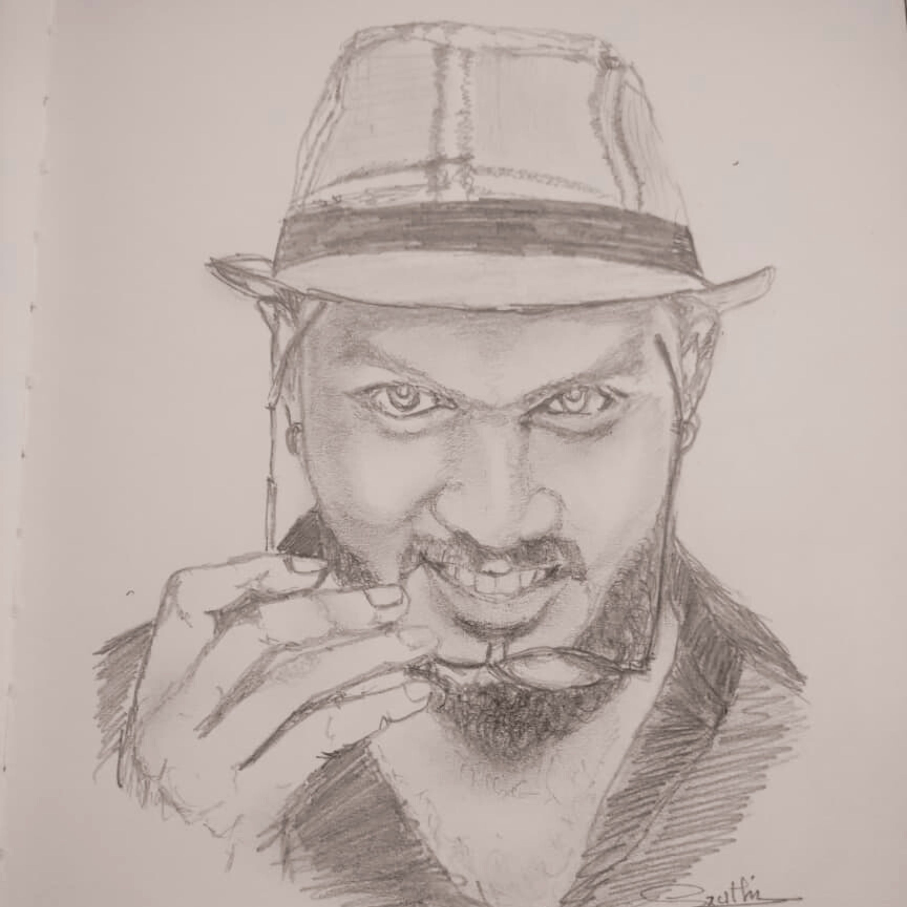 celebrity pencil drawing